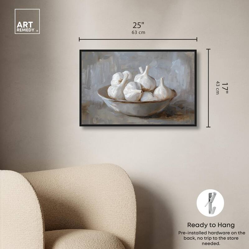 Garlic Bowl Canvas by Art Remedy