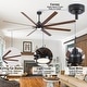 preview thumbnail 21 of 83, YUHAO 84 In. Indoor/Outdoor Modern Industrial Large Windmill Aluminum Blade Ceiling Fans With Lights, Quiet DC Motor and Remote