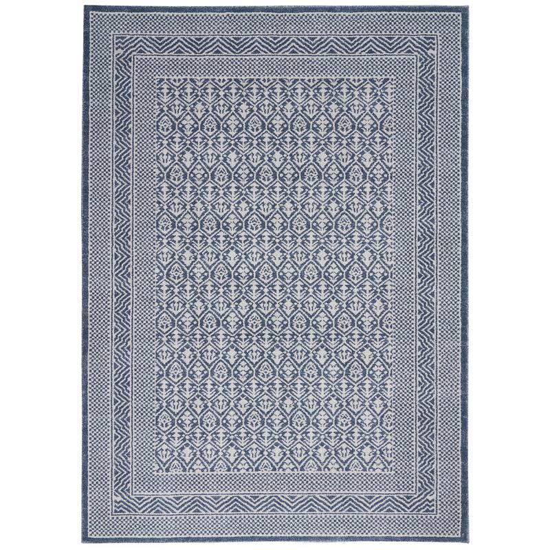 Carson Carrington Rantorp Royal Moroccan Blue/Grey Area Rug