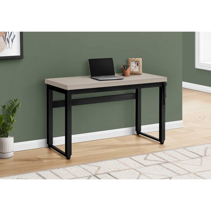 Computer Desk, Home Office, Standing, Adjustable - taupe