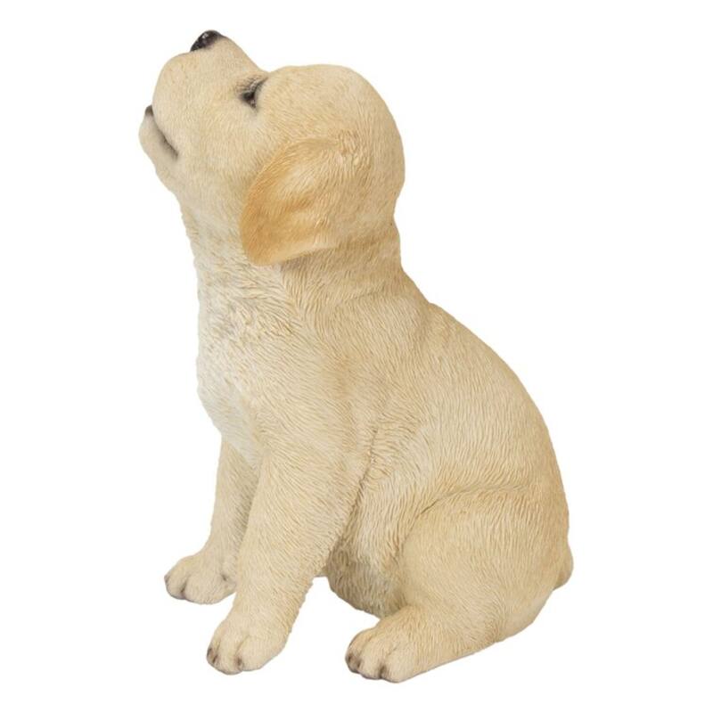 6.75" Howling Labrador Puppy Outdoor Garden Statue