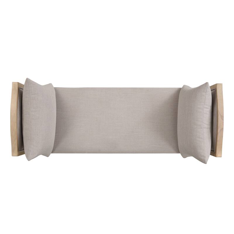 Christopher Knight Home - Elora Upholstered Bench with Turned Legs and Side Cushions