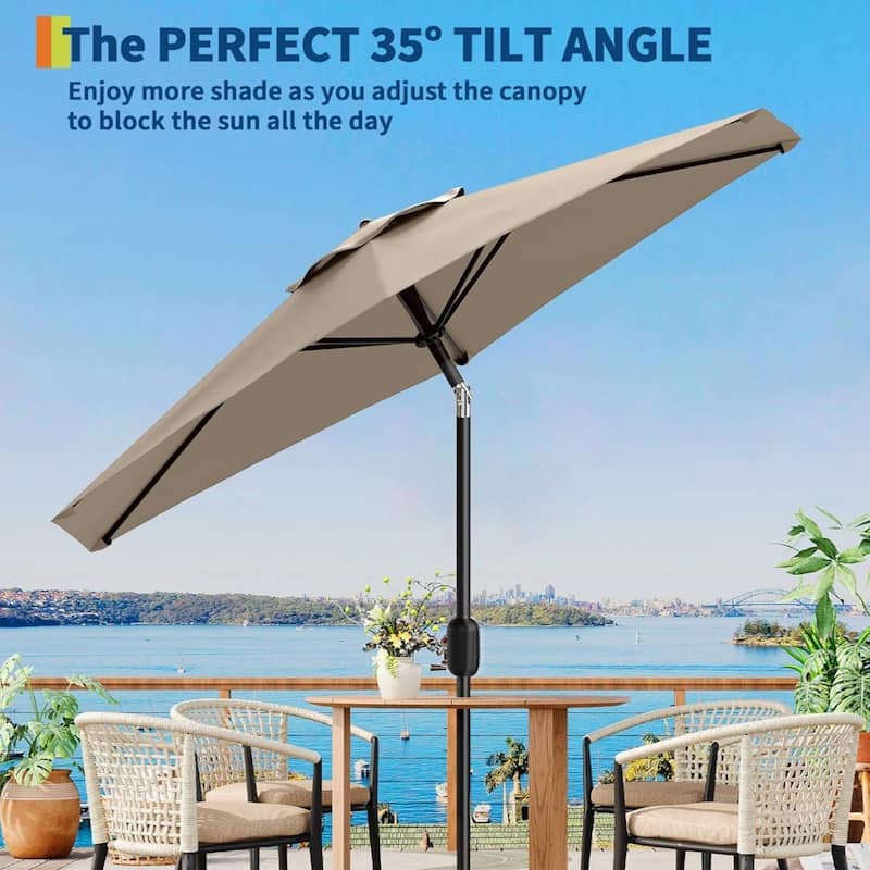 9FT UV Protection Patio Table Umbrella Outdoor for Garden, Pool, Deck, Backyard