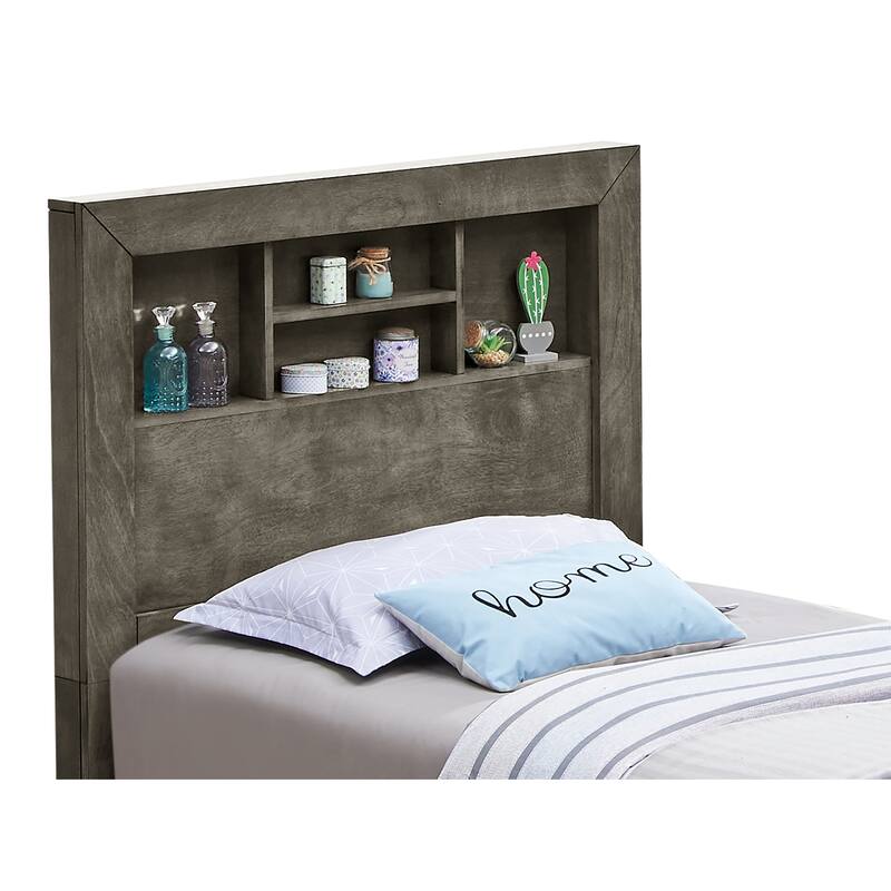 Queen Size Transitional Platform Bed with Durable Particle Board Construction and Easy Assembly