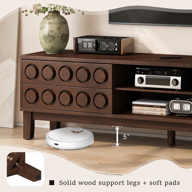 Entertainment Center with Storage and 4 Drawers