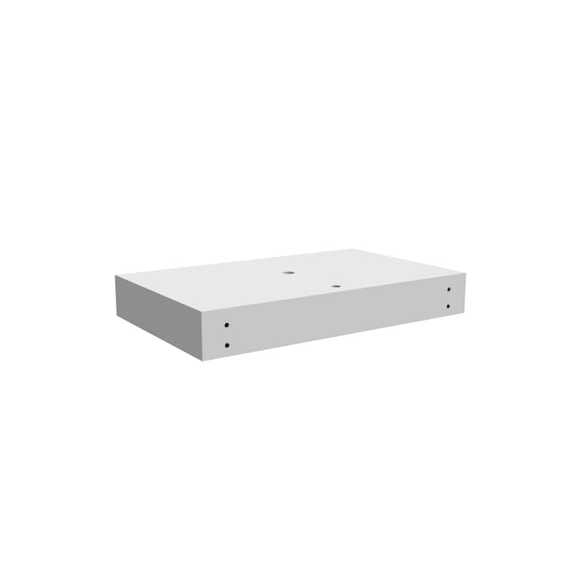 Wide Solid Surface Minimalist Vanity Countertop in White
