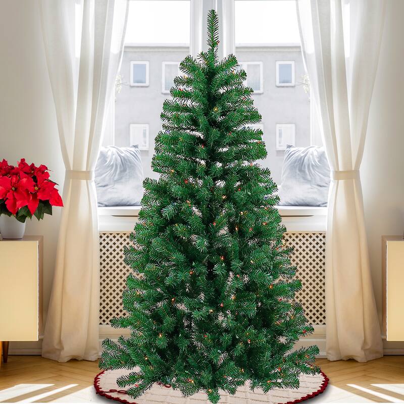 National Tree Company 6 ft. Pre-lit Acacia Christmas Tree, 300 Multi Color Lights - 6 Foot