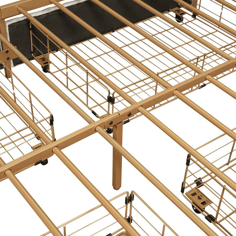 Superior Quality Metal Platform Bed Frame with 4 Drawers Storage Bed