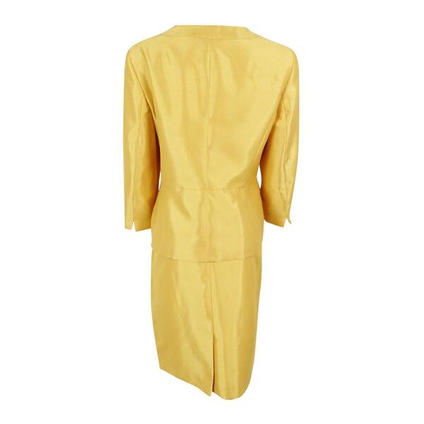 Shop Le Suit Women S Monte Carlo Faux Pocket Skirt Suit Gold
