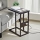 preview thumbnail 8 of 61, Javlergo Set of 2 C-Shaped Sofa Side Table, Small End Table for Living Room, Narrow Bedside/TV Tray Table