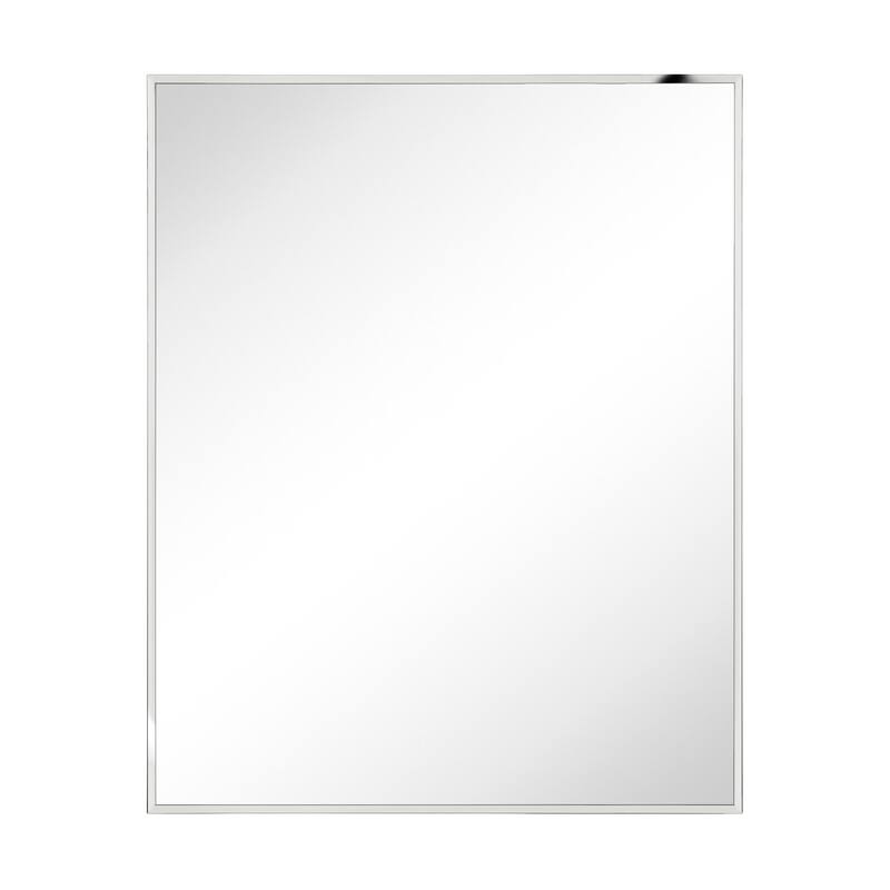 TEHOME Velin Recessed and Surface Mount Bathroom Medicine Cabinet with Mirror Square Cornered Metal Framed Rounded Rectangle