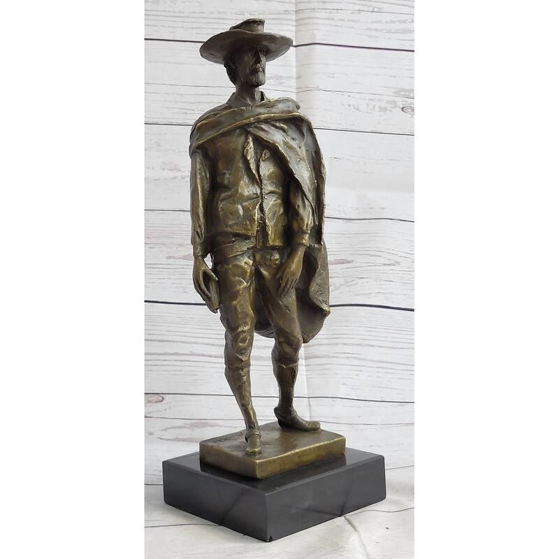 Clint Eastwood Man With No Name Western Bronze Statue Figure Sculpture Collectible 14 Inches X 5 Inches
