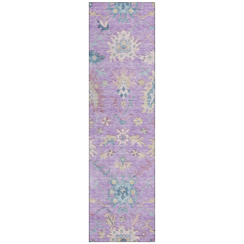 Machine Washable Indoor/ Outdoor Causal Traditional Chantille Rug