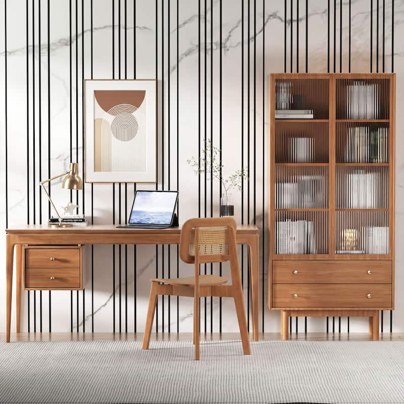 23.6" x 23.6" Wood Slat Acoustic Wall Panels for Ceiling and Wall Decor, 8-Pack (31 sq ft)