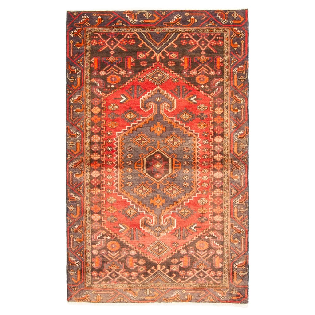 ECARPETGALLERY Hand-knotted Andelz Red Wool Rug - 3'10 x 6'3