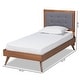preview thumbnail 10 of 16, Alida Mid-Century Modern Twin Size Platform Bed