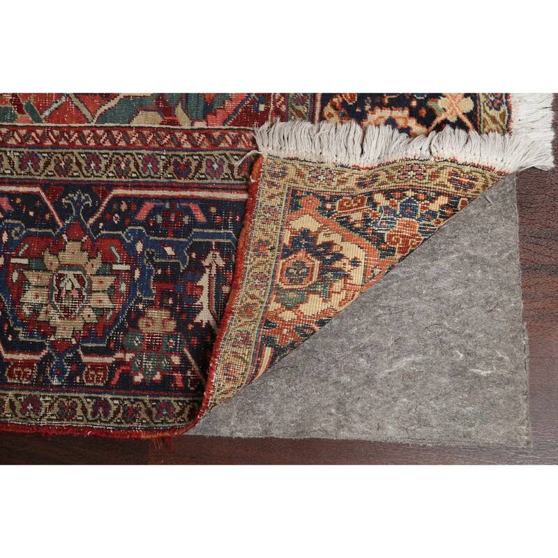 Antique Vegetable Dye Heriz Serapi Persian Wool Area Rug Hand-knotted - 11'7" x 15'10"