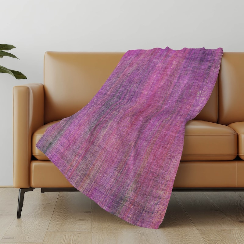 Premium Machine Washable Ombre Solid Sherpa Throw Blanket
