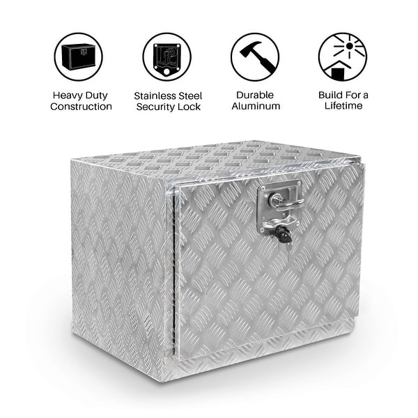 Underbody Tool Box 24 Aluminum Flatbed Storage Weather Resistant Seal ARKSEN New