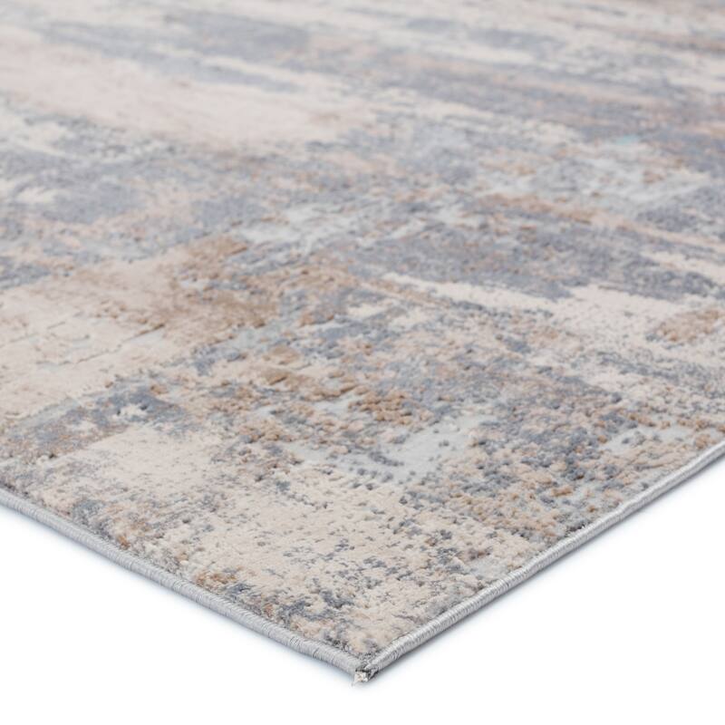 Renos Abstract Light Tan/ Gray Area Rug