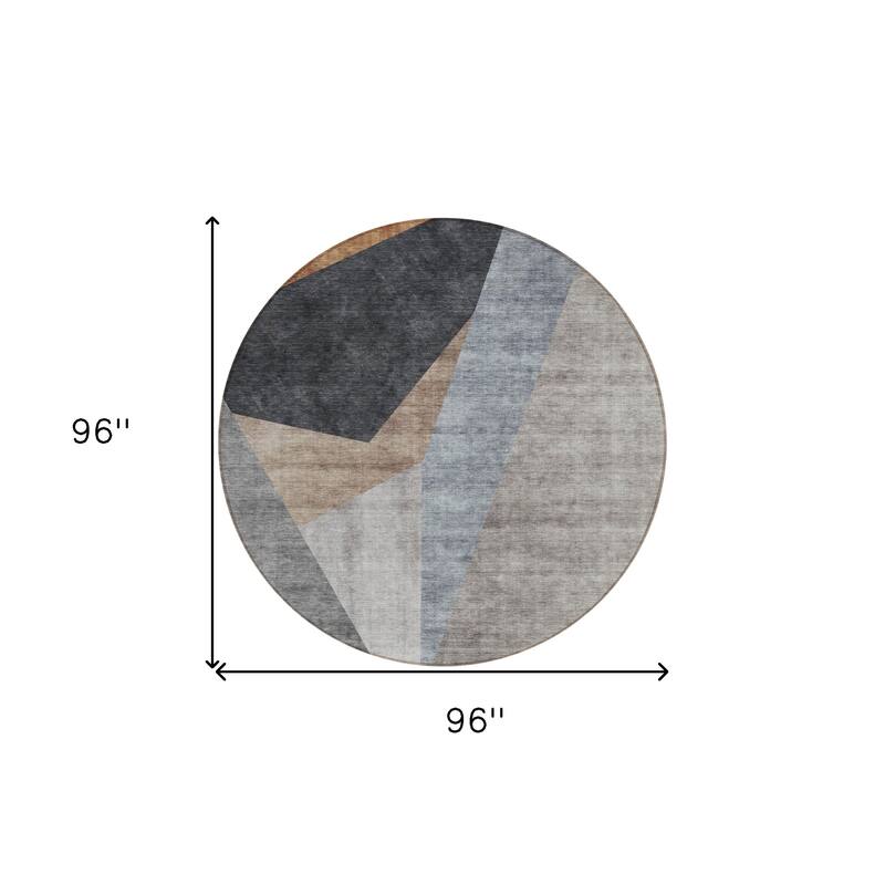 HomeRoots Abstract Transitional Rectangle Outdoor Rug
