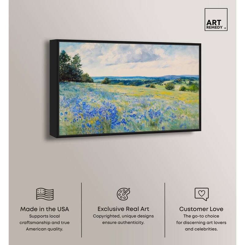 Sky Over Blue Fields Canvas by Art Remedy