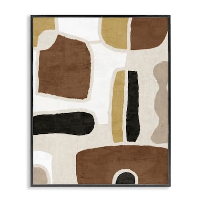 Stupell Earthy Organic Shapes Framed Giclee Art Design By Amber Sterling