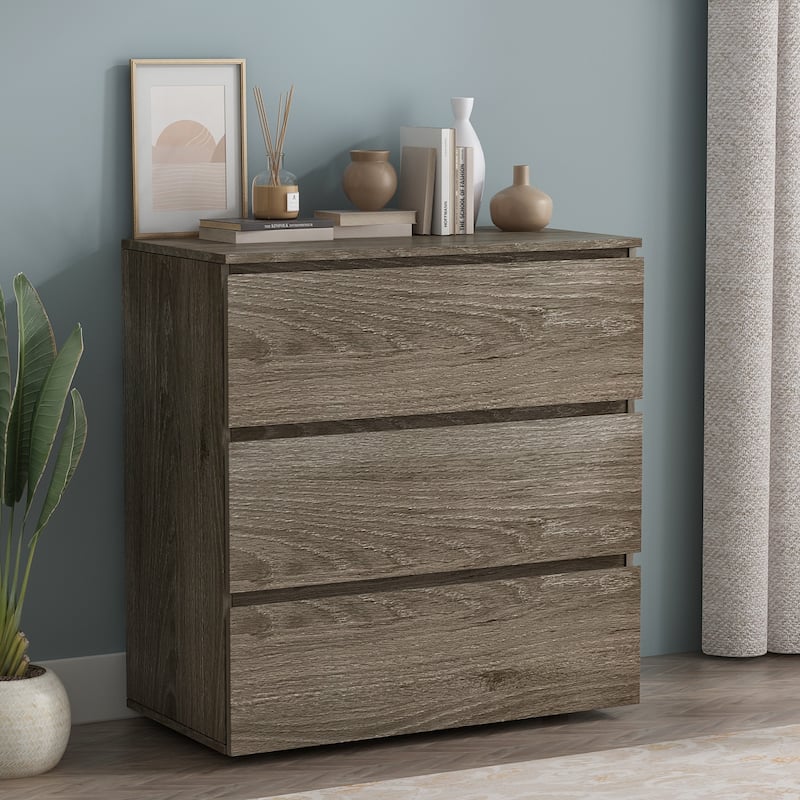 Premium Space Saving 3-Drawer Wooden Chest by Kerrogee