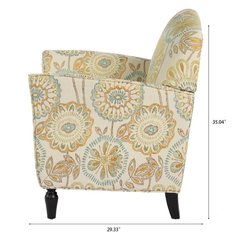 Fabric Accent Chair with Ergonomic Design, S-Spring Cushion, and 220lb Capacity