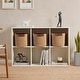 preview thumbnail 13 of 48, 3 Pack Woven Cotton Rope Shelf Storage Basket with Leather Handles, Baby Nursery Storage Bin Organizers, Closet Shelf Storage