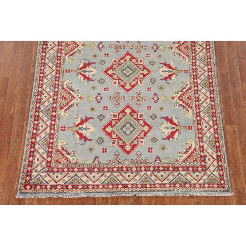 Kazak Oriental Area Rug Handmade Traditional Wool Carpet - 5'0" x 6'7"