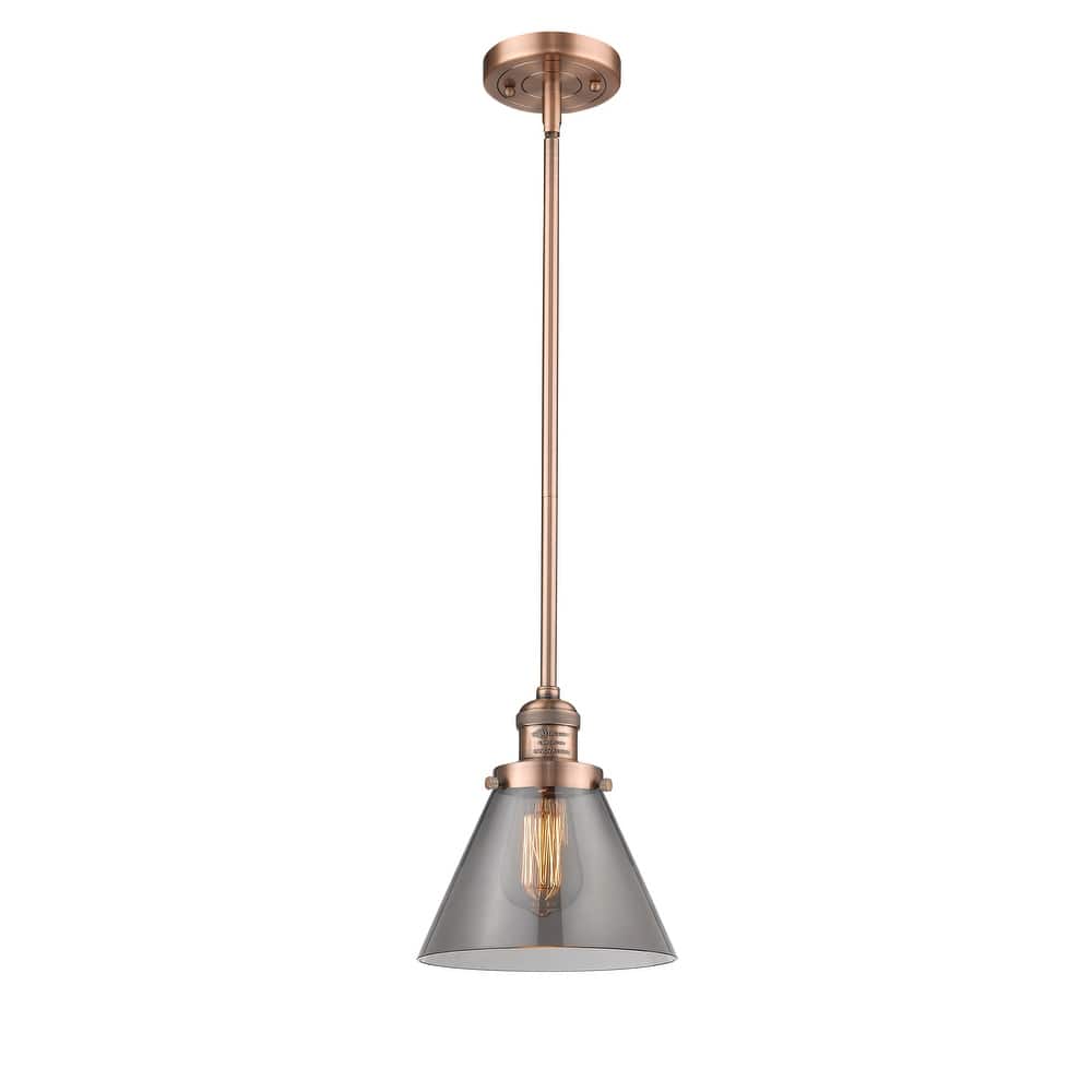 Innovations Lighting Franklin Restoration Cone - 1 Light 8" Stem Hung Mini Pendant