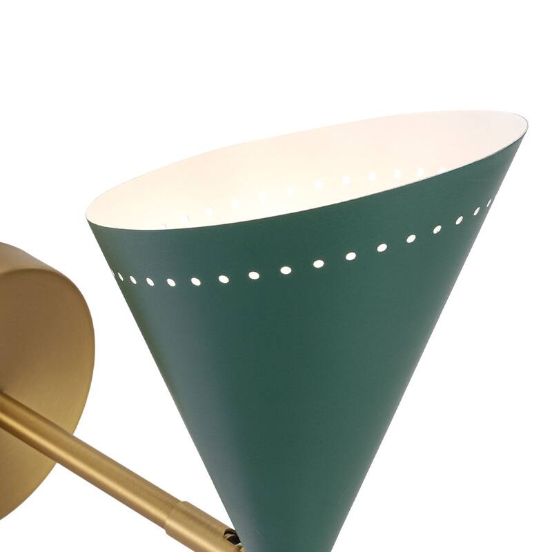 Modern Stylish 2-Light Colorblock Hourglass Bathroom Wall Lamp