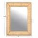 preview thumbnail 7 of 8, Wood Framed Wall Mirror with Rattan Detail - Natural