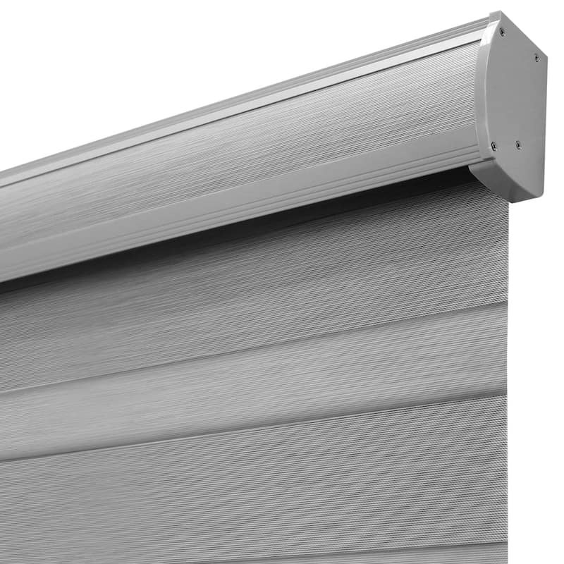 Lumi Cordless Zebra Blinds Grey Fabric Roller Blackout