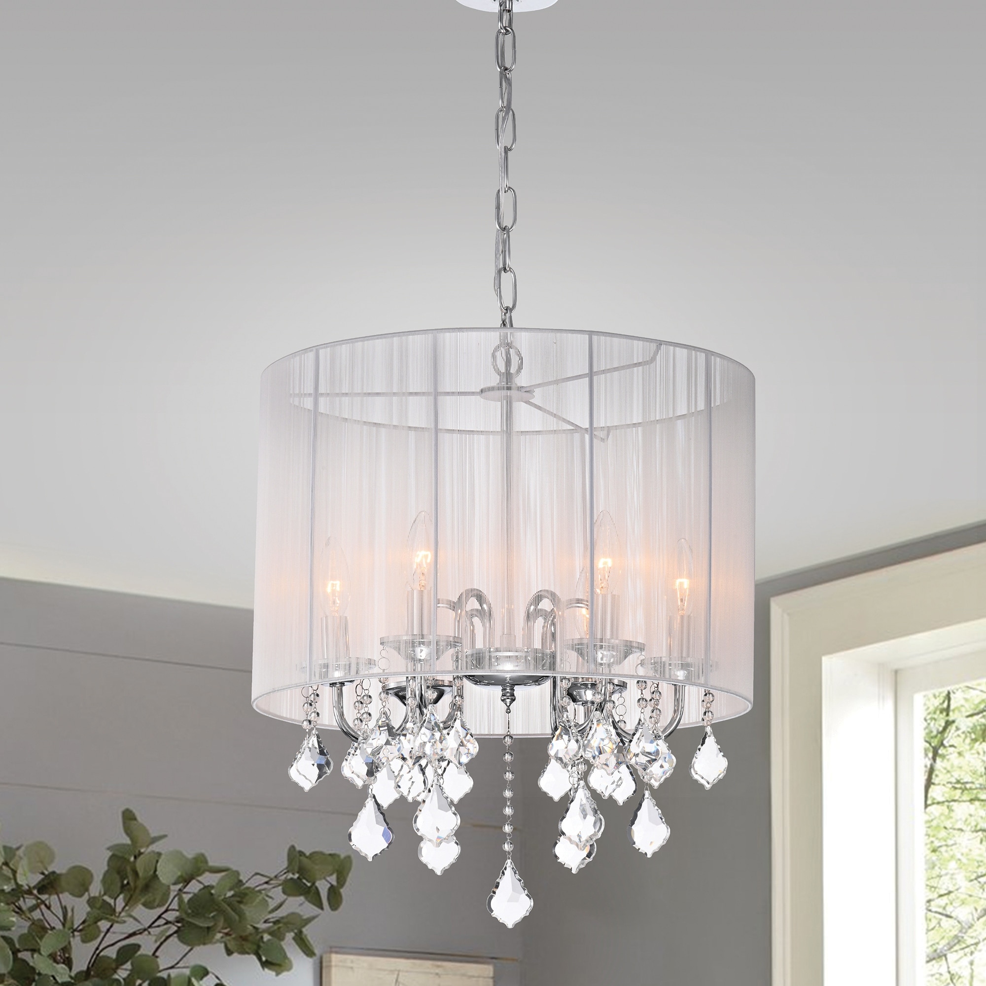 Crystal shade chandelier discount