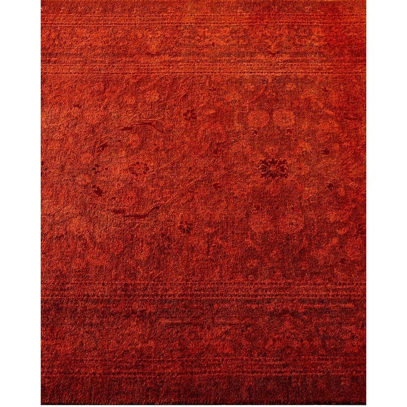 Fine Vibrance One-of-a-Kind Hand-Knotted Runner Rug - Orange, 2' 7" x 13' 9" - 2' 7" x 13' 9"