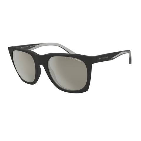 Armani Exchange AX4085SF 80786G 56 Matte Black Man Pillow Sunglasses