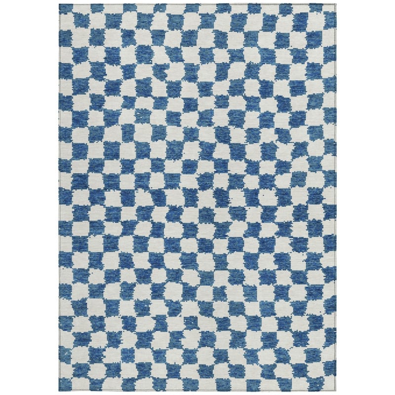 HomeRoots Geometric Transitional Rectangle Outdoor Rug