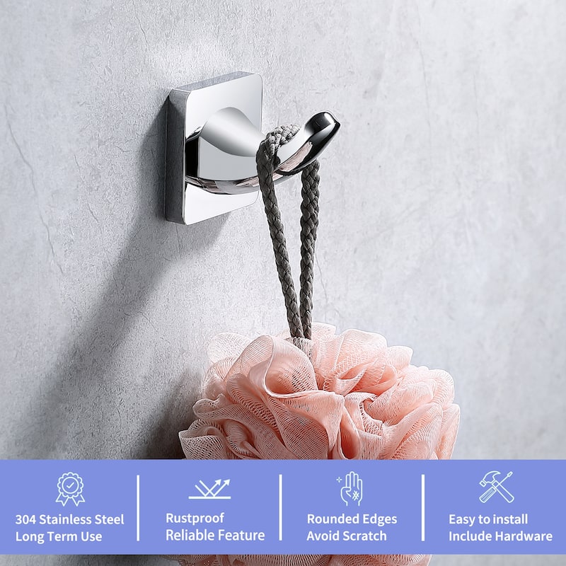 Wall-Mount 5 -Piece Bath Hardware Set