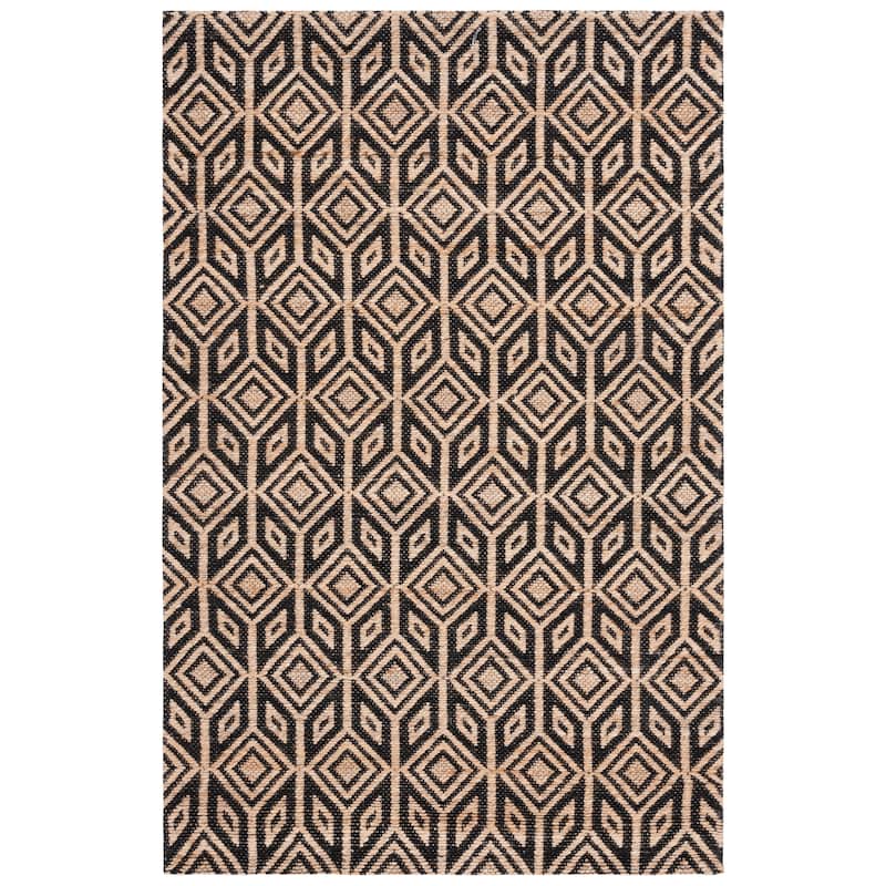 SAFAVIEH Natural Fiber Oliva Casual Jute Rug - 6' x 9' - Natural/Black