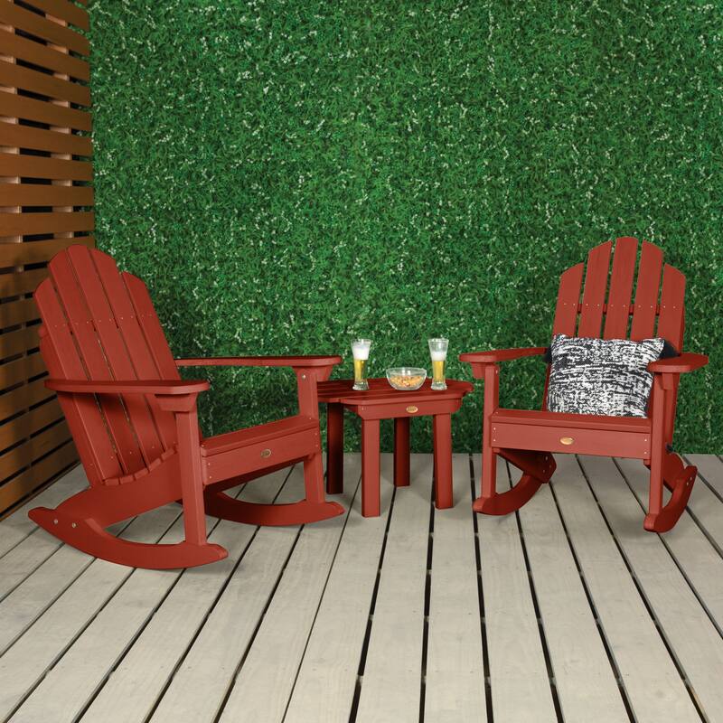 HIGHWOOD Adirondack Rocking Chair Set with Side Table
