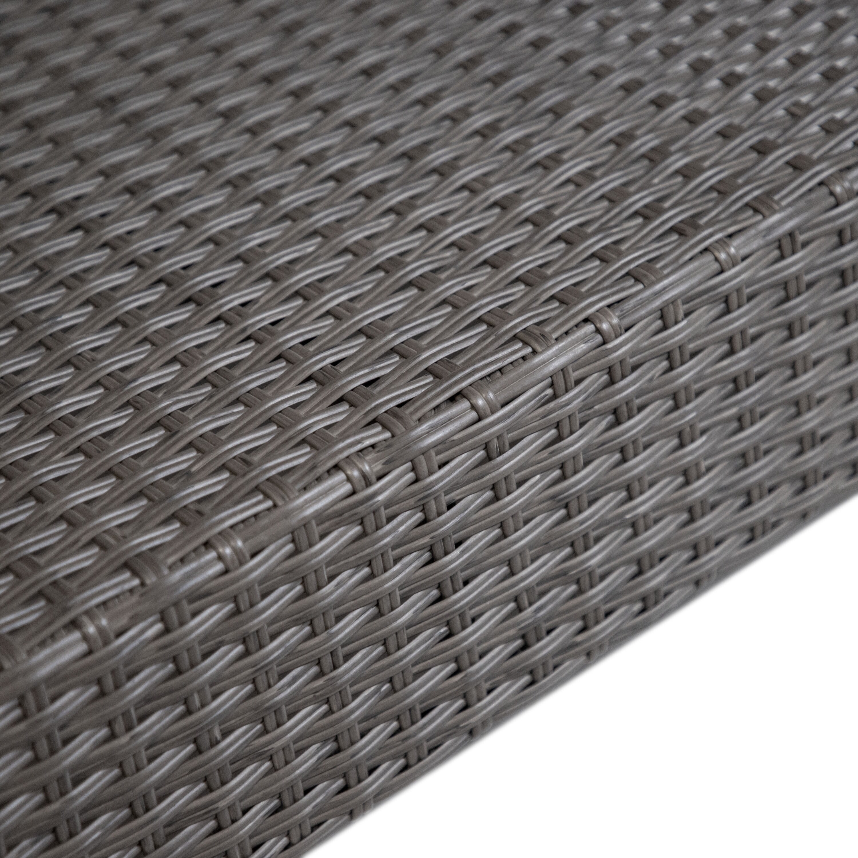 Alaya Modern Wicker and Glass Top Outdoor Coffee Table by