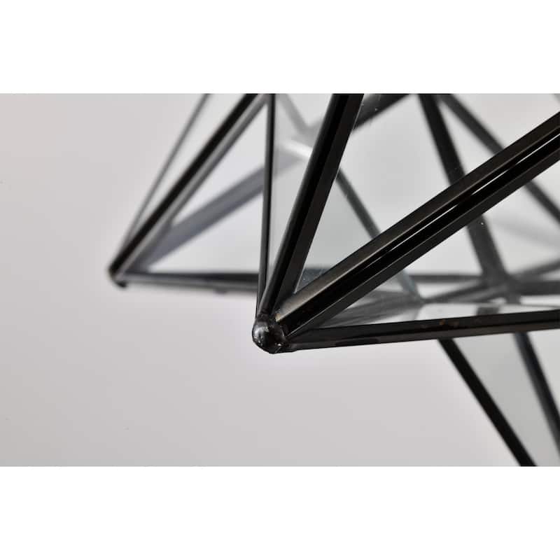 Estrelya Starburst Flushmount Ceiling Lamp with Glass Faces