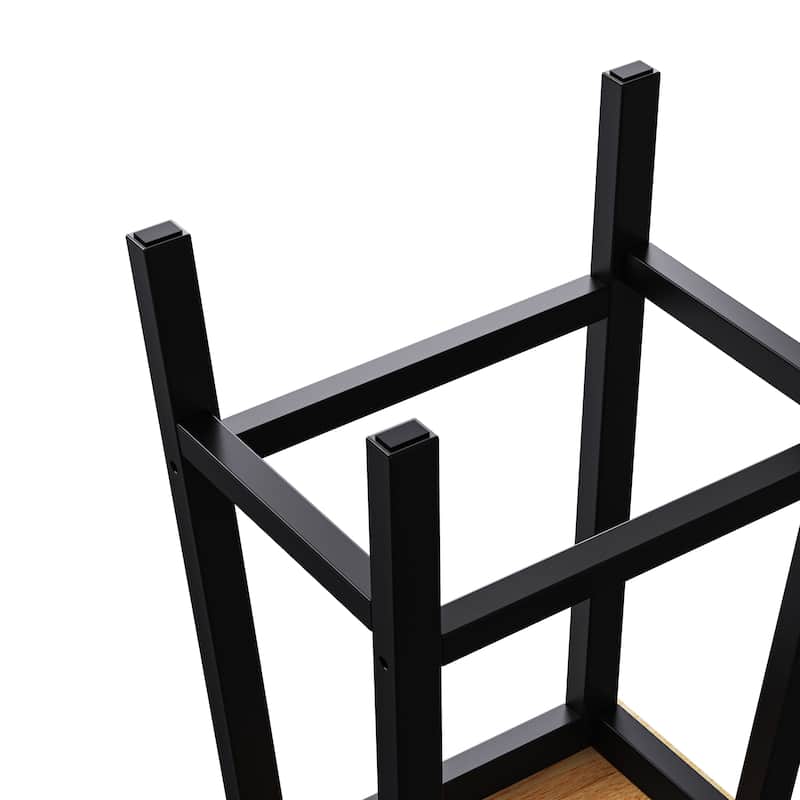 48inch Large Kitchen Island with 2 Bar Stools, Power Outlet, Door Internal Storage Rack, Kitchen Storage cart with Drop Leaf