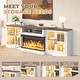 preview thumbnail 32 of 52, 98" Farmhouse TV Stand with 36" Fireplace for TVs up to 100"