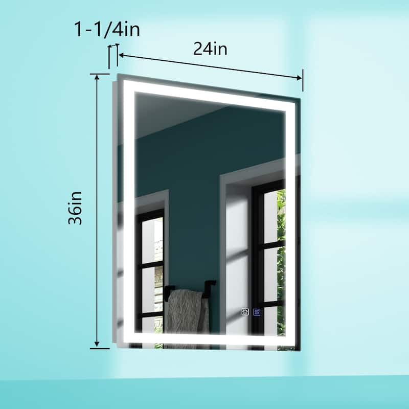 ExBrite Anti-fog LED Frameless Bathroom Mirror
