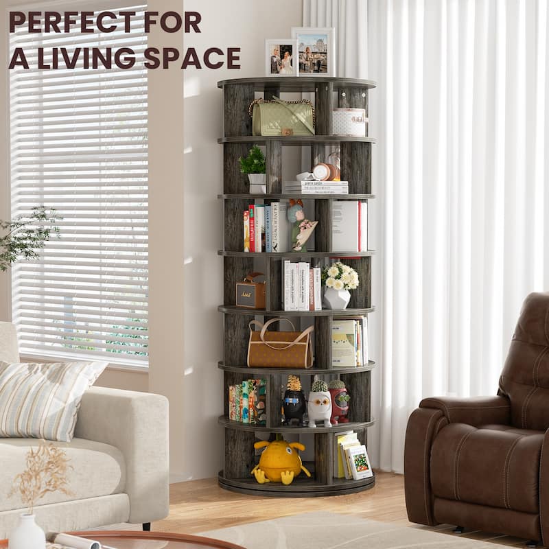 Cimly 7-tier Rotating Shoe Rack Tower, 32-pair Spinning Display Round Shoe Organizer for Closet