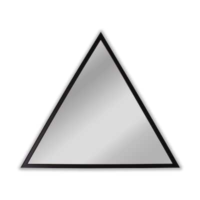 Black Framed Wall Mounted Triangular Accent Mirror