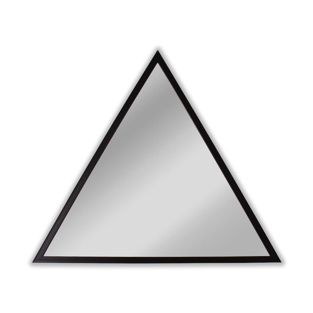 Black Framed Wall Mounted Triangular Accent Mirror